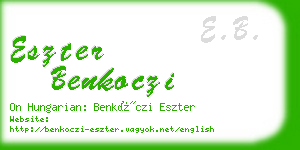 eszter benkoczi business card